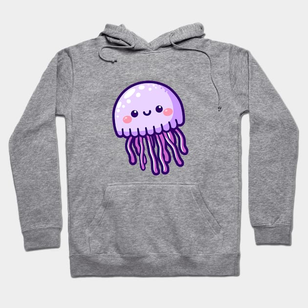 Purple Jellyfish Hoodie by Arief Uchiha